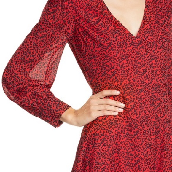 NWT Alice + Olivia Polly Strong Shoulder V Neck Dress Size 14 - Picture 4 of 16